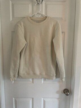 ANIÁN The Circular Crewneck Sweatshirt Cream Small unisex